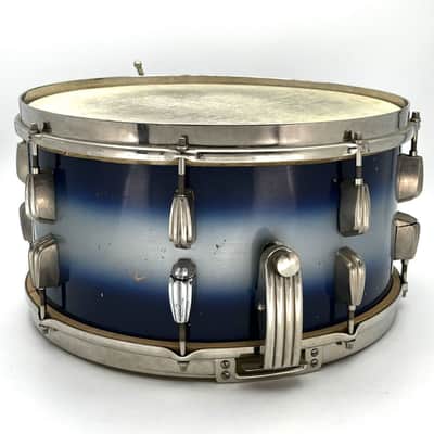 Used Vintage Slingerland Radio King 4pc Drum Set Blue Duco - Good image 5