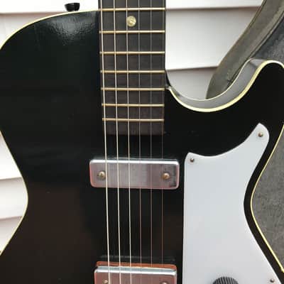 1962 Silvertone 1420 / Harmony H46 Stratotone Hollowbody Electric Guitar & OHSC image 4