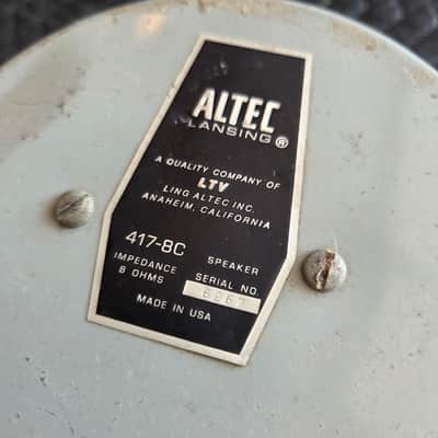 Altec Lansing 417-8C - 1971 - 12" 8ohm image 8