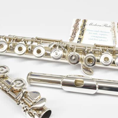 Handmade Pearl Dolce Semi-Pro Flute Offset G Split E B Foot Handcut PH-7 Sterling Headjoint image 1