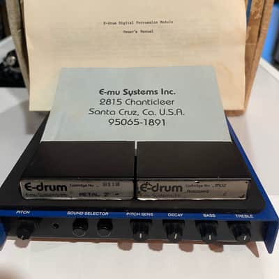 E-MU Systems E-Drum Model 8000 1984 - Blue & Black (Original Packaging) image 3