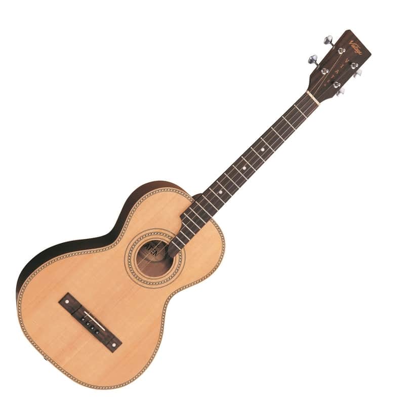 Vintage VTE800N Viaten Paul Brett Signature Tenor Guitar Natural image 1
