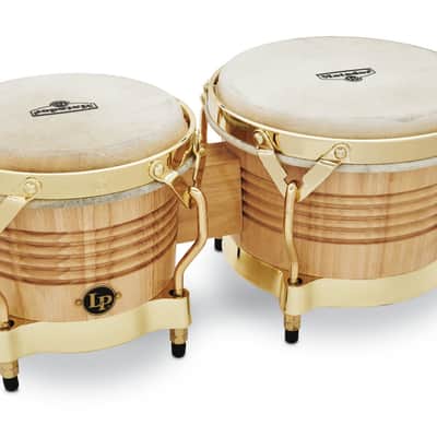 Latin Percussion LP Matador Bongos Oak Natural Gold 7-1/4-8-5/8" (M201-AW) image 2