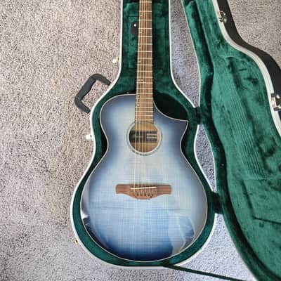 Ibanez AEWC400-IBB Flamed Maple Auditorium Indigo Blue Burst - With Case