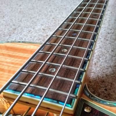 Peerless Smoked Bass Custom 2014 Flame Maple Natural Gloss, plus fitted hard case. image 6