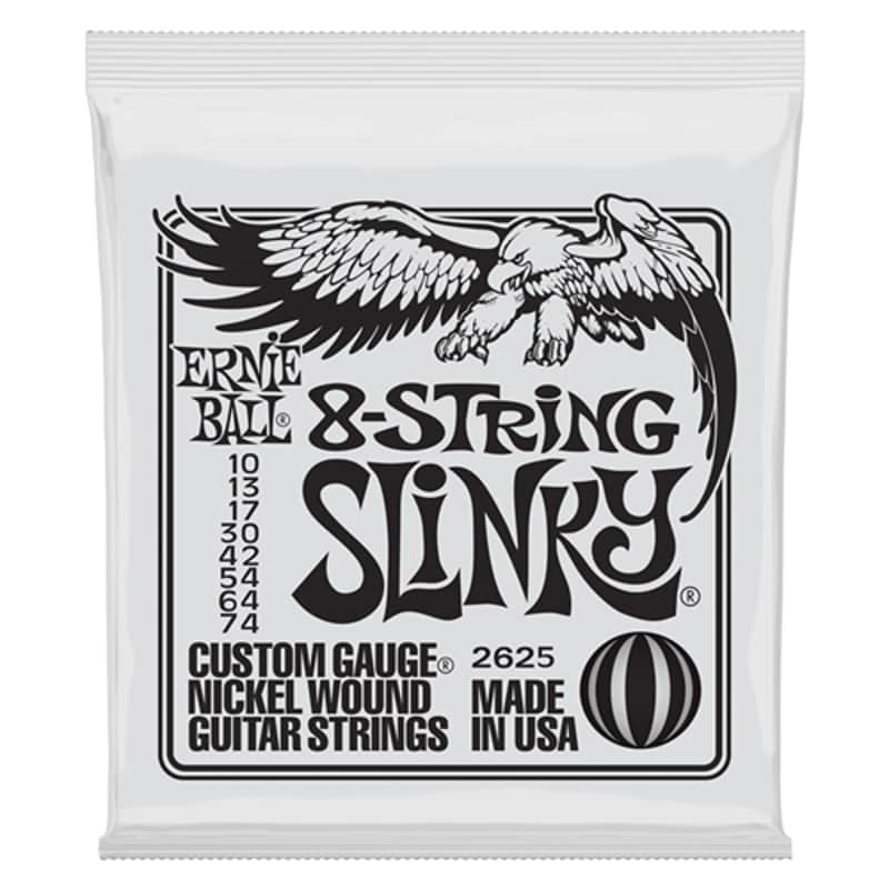 Ernie Ball P02625 8 String Guitar String Set, .010 - .074 image 1