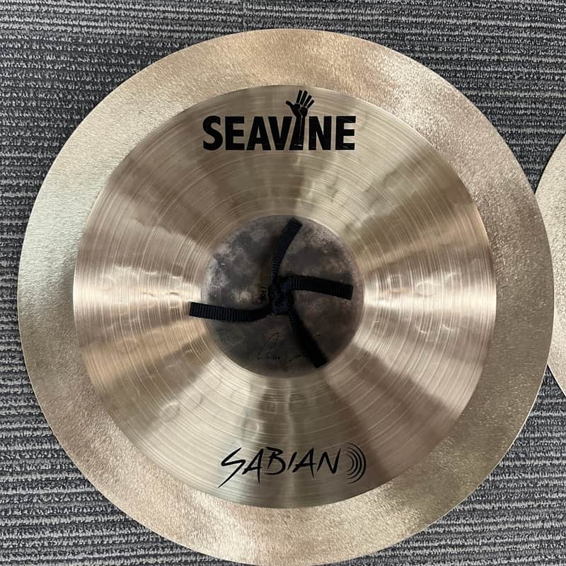 SABIAN SVAX18 18" SEAVINE MARCHING CYMBALS (PAIR) - 1708G, 1733G - FLOOR MODEL image 1