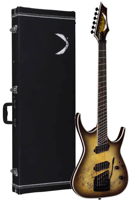 Dean Exile Select Multiscale Kahler Guitar, Ebony, Satin Natural Black Burst image 1