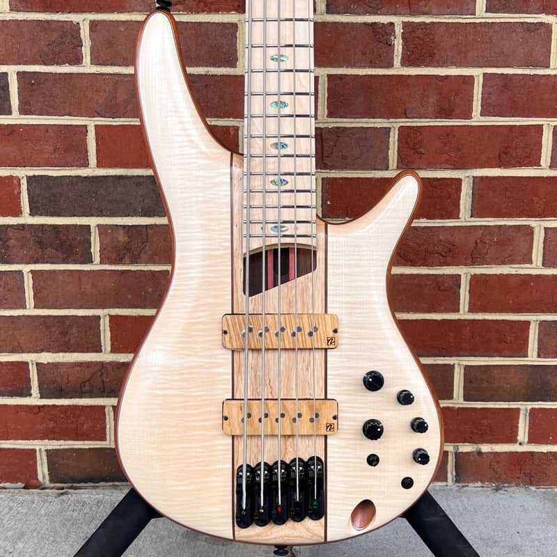 Ibanez Premium SoundGear SR5FMDX2NTL, 5-String, Natural Low Gloss, Nordstrand Pickups, Gig Bag image 1