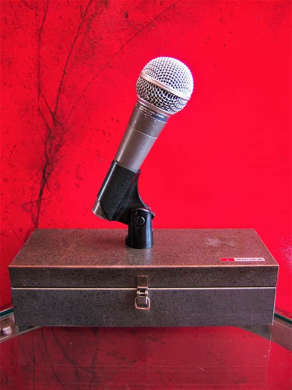 Vintage Shure SM58 1970's dynamic cardioid microphone Grey U.S.A w