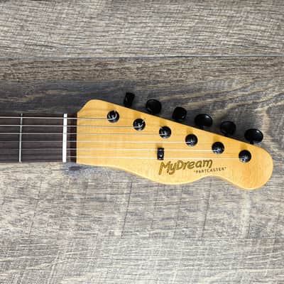 MyDream Partcaster Custom Built - White Swamp Ash Novel Foil Lollar image 4