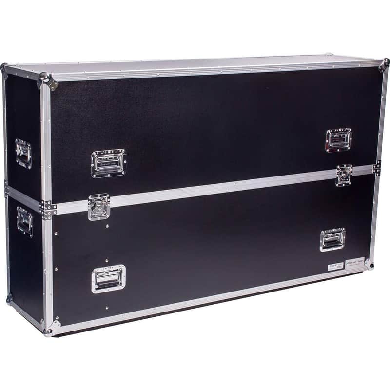 Durable Fly Drive Case For One 70 Inch LED or Plasma Display with 3.5-Inch Caster Board Complete with Removable Foam Lining Allows For Many Storage Alternatives DEEJAY LED TBH1LED70WHEELS image 1