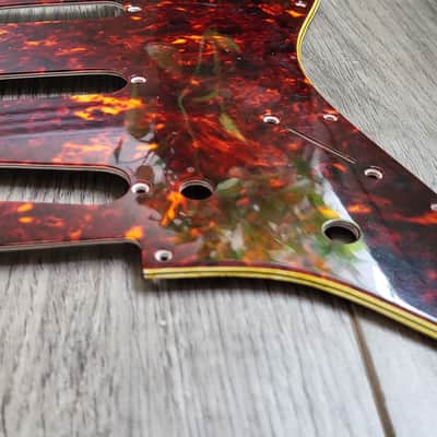 Handmade Stratocaster pickguard celluloid tortoise image 6