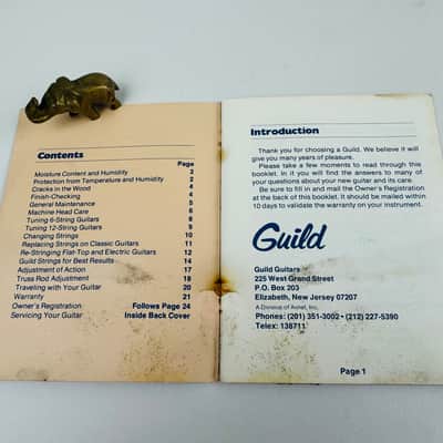 Guild D-25CH Owner's Manual, Warranty & Registration Booklet 1981 image 8