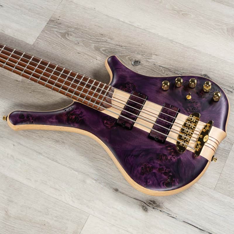 Mayones Comodous MDi 5 Mohini Dey Signature 5-String Bass, Raw Trans Purple image 1