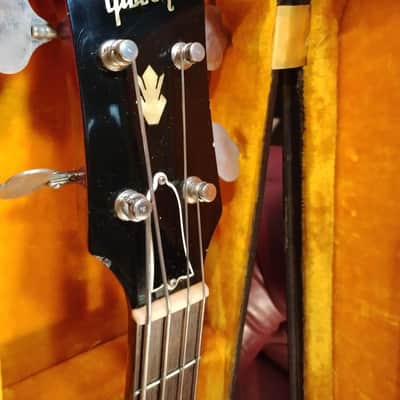 Vintage 1963 1 Owner Gibson EB-0 Cherry OHSC Strap Hang Tag Free Shipping! image 4