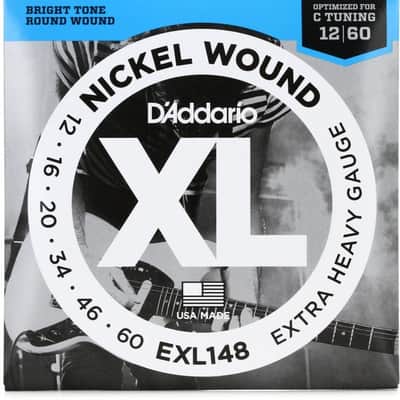D'Addario EXL148 XL Nickel Wound Electric Guitar Strings - .012-.060 Extra Heavy image 2