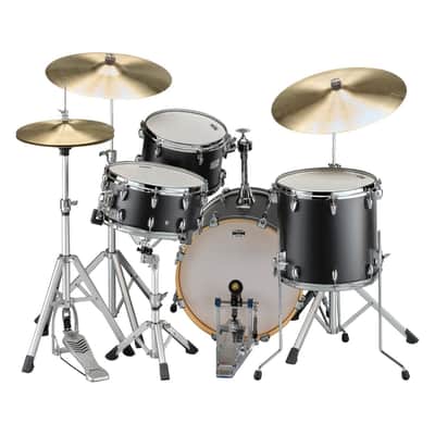 Yamaha Tour Custom Maple 3pc Drum Set Licorice Satin image 3