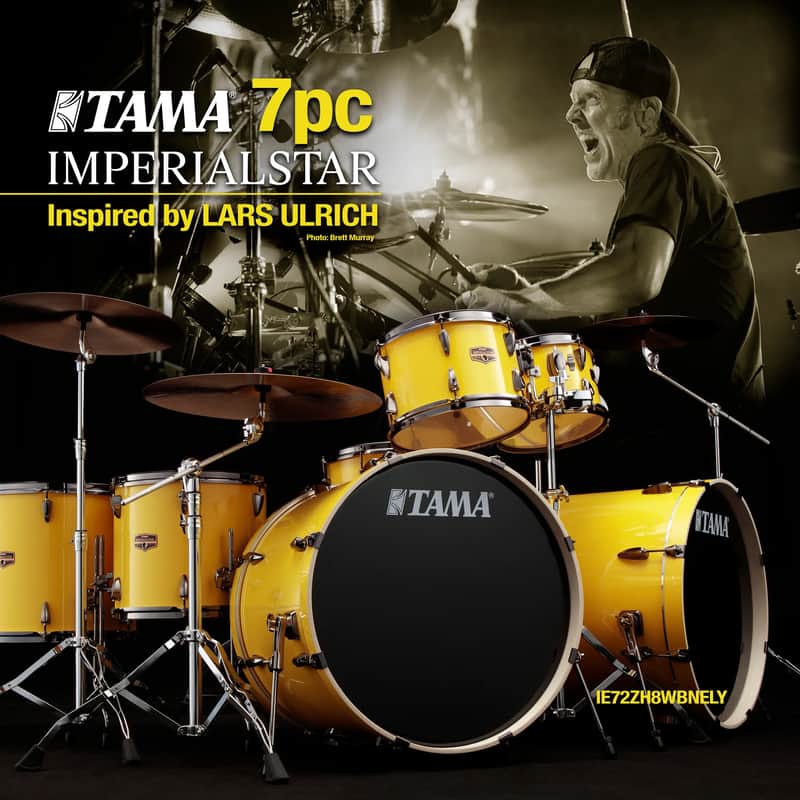 Tama Imperialstar BN HW limited edition Lars Ulrich 7pc Kit - Yellow image 1