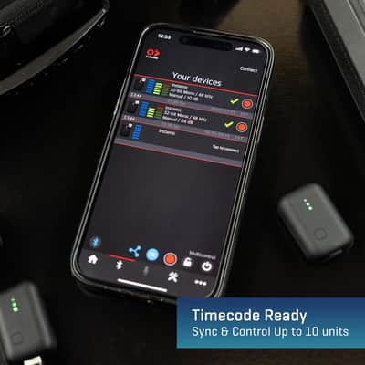 Instamic Pro Plus C Wearable 32-Bit Float Recorder and Wireless Microphone, Mono Model, IP67 Waterproof, 16GB Memory, USB-C and Bluetooth, Timecode image 5
