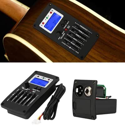 5Band Equalizer Pickup Guitar Preamp, Electric Guitar Pickup Tuner with Lcd Display for Guitar Volume Control image 2