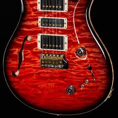PRS Wood Library Willcutt Exclusive Special Semi-Hollow Quilt Maple Blood Orange Smokeburst 10 Top (056) image 1