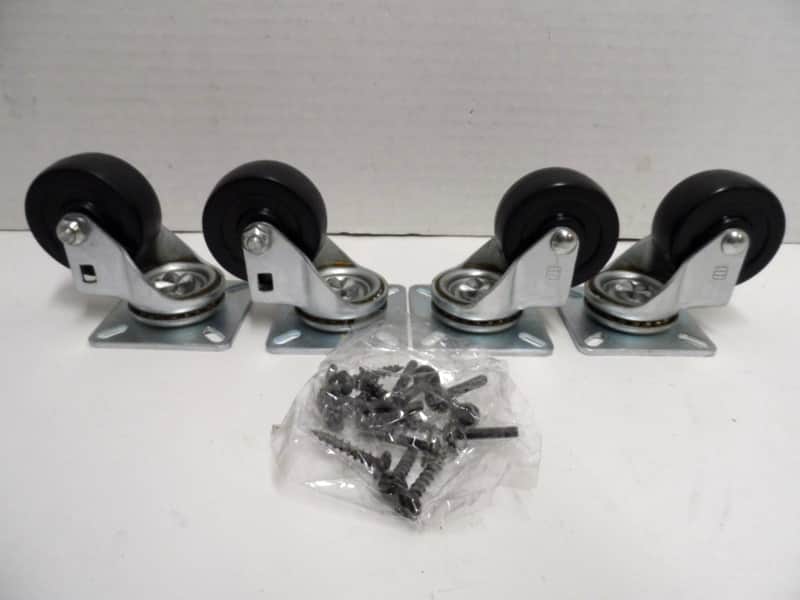 Set of 4 Crate 4x12 CAB Caster Casters Wheel Wheels Speaker Cabinet Amp Swivel Guitar Bass Road Case image 1
