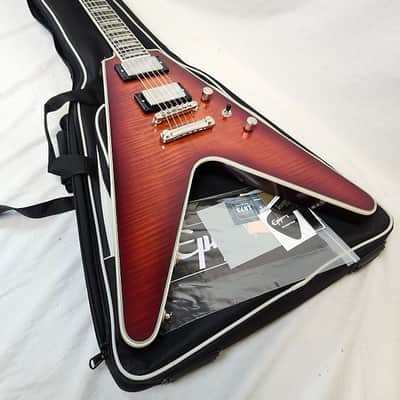 Epiphone Flying V Prophecy Aged Bengal Tiger Burst, Electric Guitar with Premium Gig Bag image 3