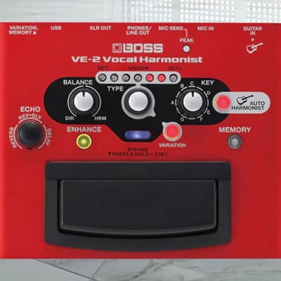 Boss VE-2 Vocal Harmonist Multi-Effect Unit 2014 - Present - Red image 1