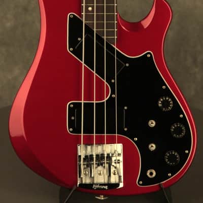 1982 Gibson Victory Artist Bass CANDY APPLE RED with papers + RARE painted neck image 1