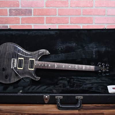 PRS Custom 24 Flame Maple 10 Top Transparent Grey Black 1997 w/OHSC image 2