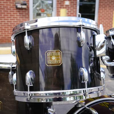 Vintage 1999 Gretsch USA Custom 4pc Maple Shell Pack - Ebony Stain Lacquer | 12, 13, 16, 20" image 9