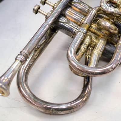 Vintage E.A. Couturier Ltd. Conical Bore Cornet with Extra Slide Valves and Carry Case image 9