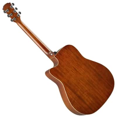 Yamaha A1M Mahogany Dreadnought Cutaway Acoustic-Electric Guitar - Tobacco Sunburst image 3