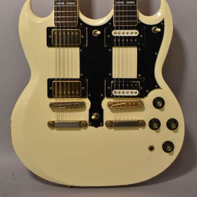1978 Ibanez 2402DX (2402WH) Double-Neck Fujigen Lawsuit MIJ White w/Gig Bag image 3
