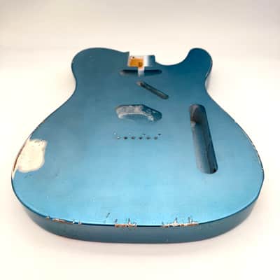 MJT Telecaster Body Relic Alder Nitro Ice Blue Light mjt6664 image 5
