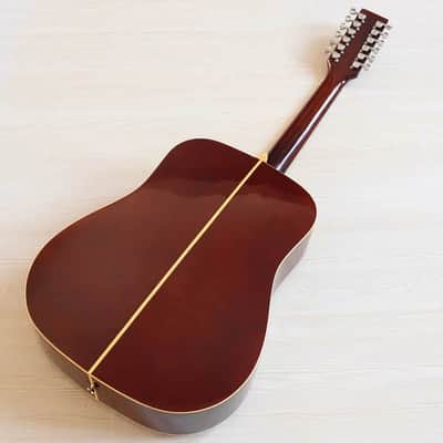 Custom 12 String Acoustic Guitar in Sunburst Finish, Laminated Spruce Top Body, Mahogany Neck image 8
