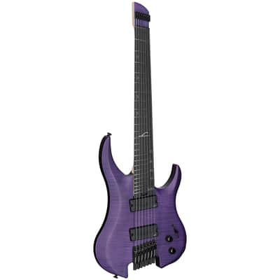 Legator Ghost 7 Super Shred 7-String Electric Guitar, Purple Flame image 2