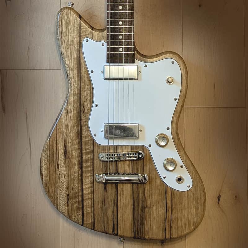 Four Winds JX72 Jazzmaster style Black Limba Stoptail Offset * Mojotone Firebird Pickups * USA Luthier Handmade image 1