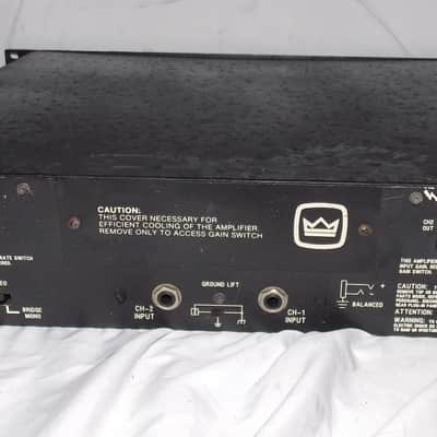 Crown Power Base 1 2-Channel Power Amplifier 1990s - Black image 3