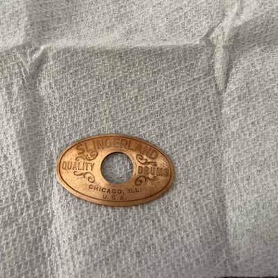 Slingerland Chicago Drum Badge 30s/40s - Brass in Excellent Condition! image 2