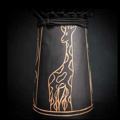 Toca Street Series Wood Djembe Drum, Rope Tuned 10" Head - Giraffe Design image 3