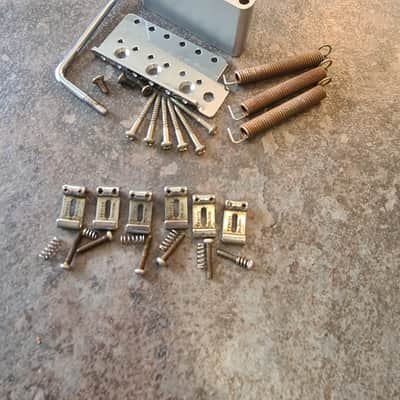 Vintage Fender Stratocaster Tremolo bridge with pat pend saddles . image 15