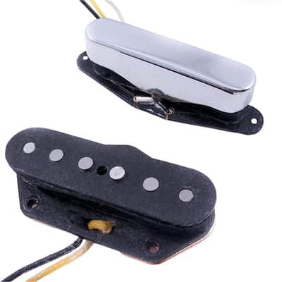 Fender Custom Shop Twisted Telecaster Pickups, Set of 2, Black and Chrome image 2