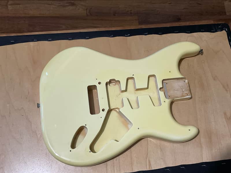 1985 Made in Japan Kramer Focus 3000 Cream Guitar Body Floyd Ready image 1
