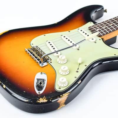 Fender Custom Shop 60 Stratocaster RW Relic 3 Color Sunburst #R127987 image 11