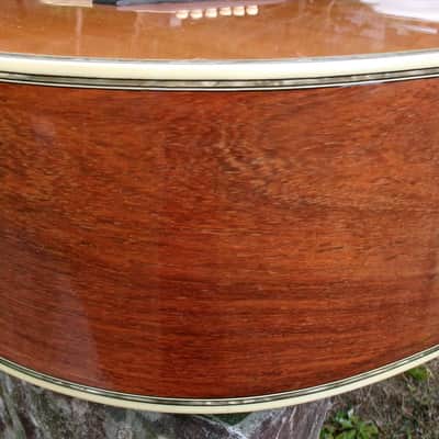 1975 Yairi YW-600 Dreadnought Guitar New Jacaranda Natural+Vintage Flight Case image 14