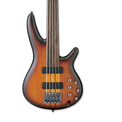 Used Ibanez SRF705BBF Fretless 5-String Bass - Brown Burst Flat image 1