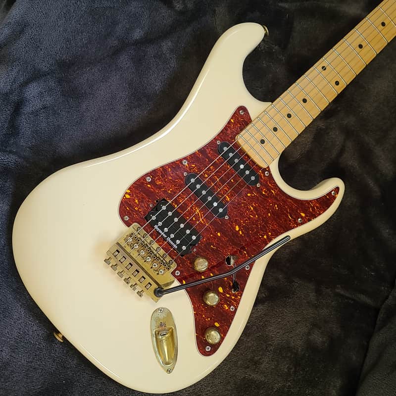 Kramer USA Pacer HSS Rockinger Brass Bridge 1983 Cream image 1