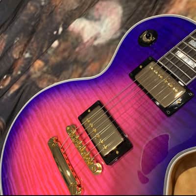 Rare Gibson Les Paul Custom Axcess Neon Burst 2024 - Bengal Burst image 10